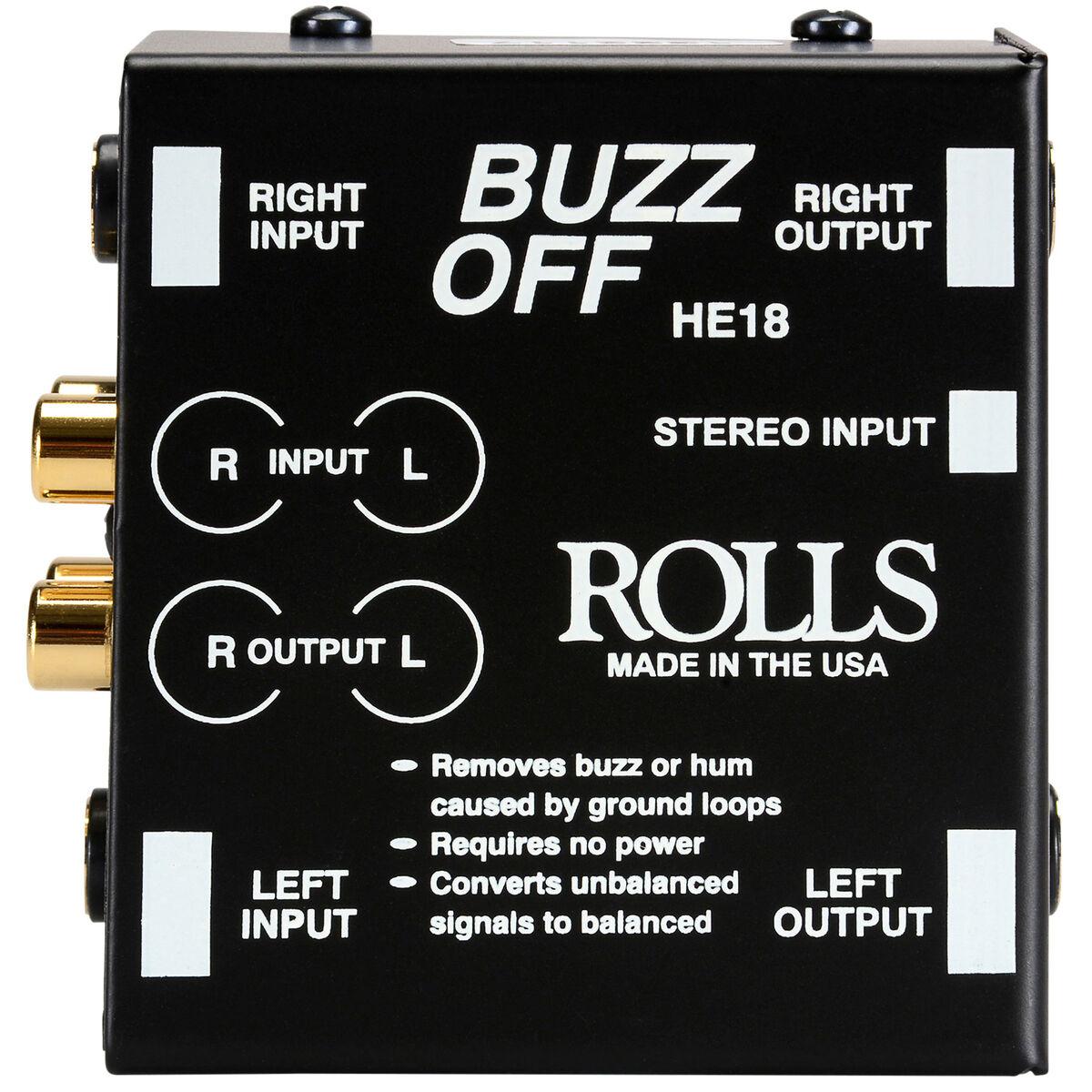 Rolls HE18 Buzz Off Hum Eliminator Balanced/Unbalanced Converter